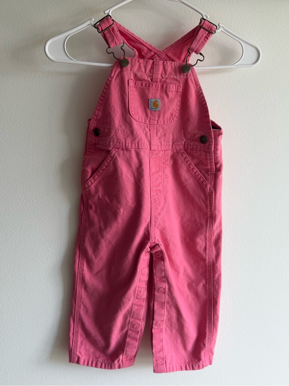 Carhartt Kids Pink Overalls - Durable Cotton Playwear